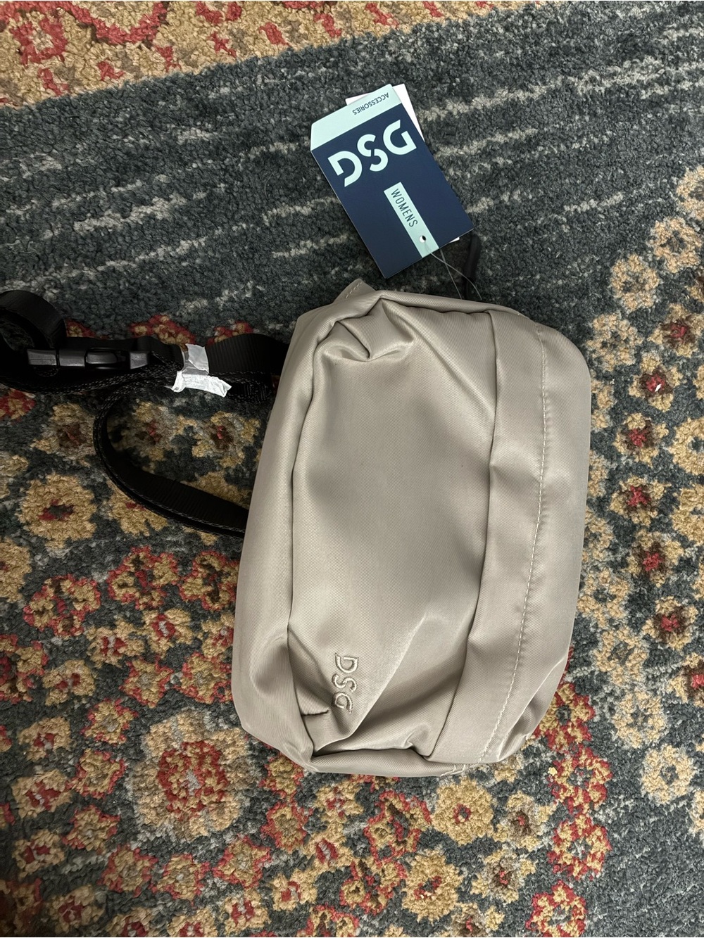 DSG Women's Taupe Belt Bag with Black Strap